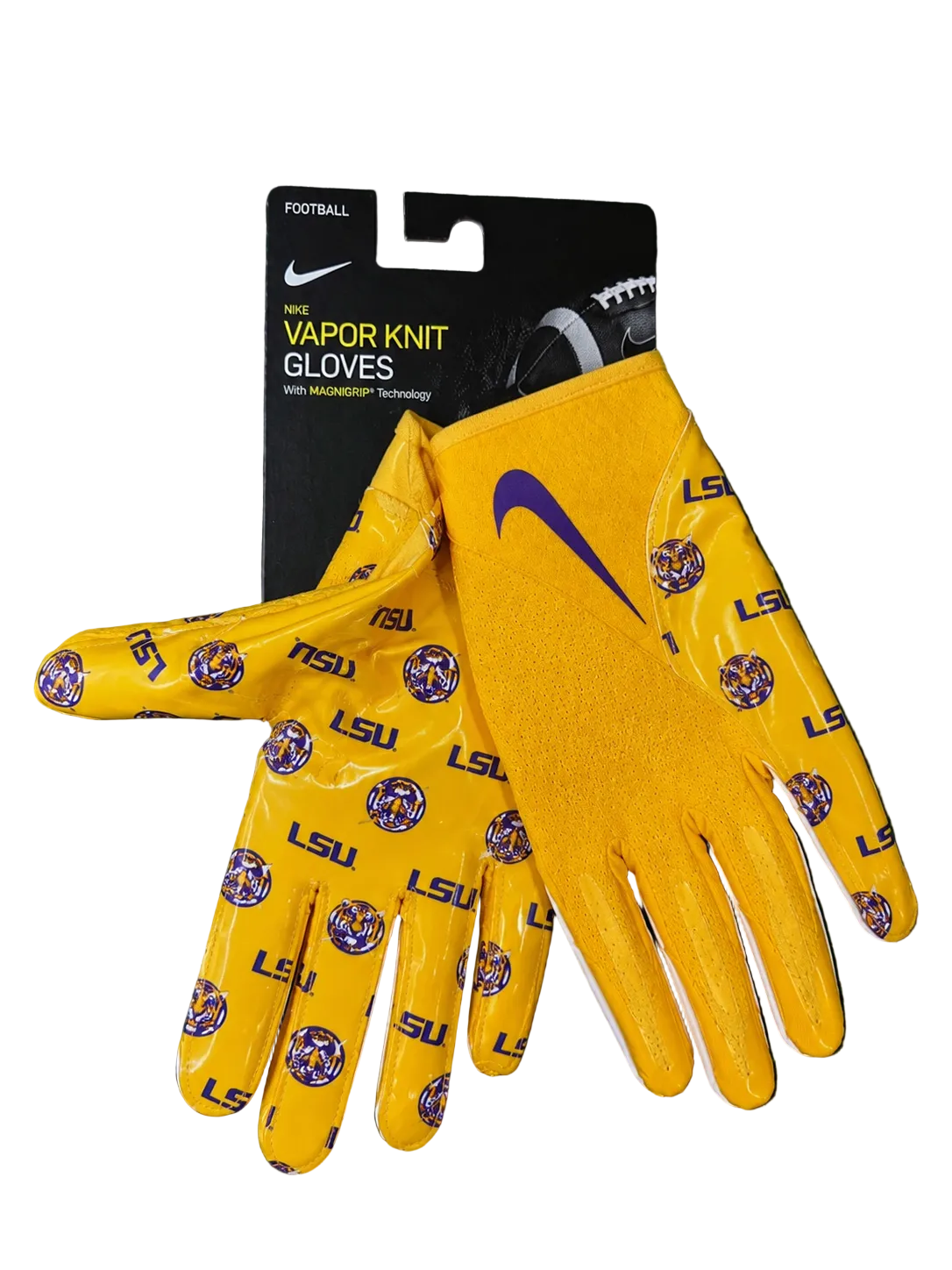 LSU football gloves